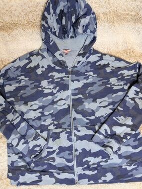 Juicy Couture Blue Camo Zip-Up Hoodie